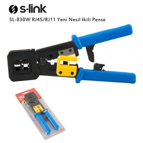 S-Link SL-830W RJ45/RJ11 Yeni Nesil İkili Pense S-Link SL-830W RJ45/RJ11 Yeni Nesil İkili Pense