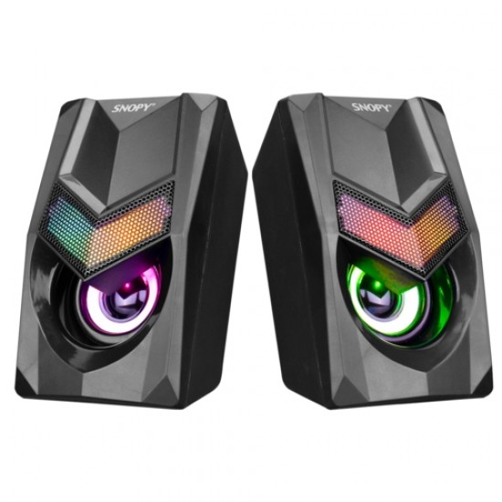 Snopy SN-X25 RGB Işıklı 3W*2 Siyah USB Speaker Snopy SN-X25 RGB Işıklı 3W*2 Siyah USB Speaker