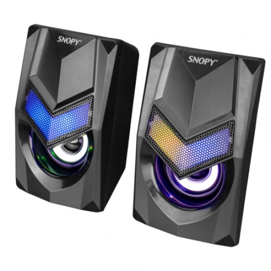 Snopy SN-X25 RGB Işıklı 3W*2 Siyah USB Speaker Snopy SN-X25 RGB Işıklı 3W*2 Siyah USB Speaker